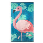 Drapeau flamant tropic en tissu 150 x 90 cm