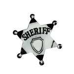 toile de sheriff argente 6 cm