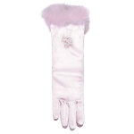 Gants princesse mi - longs roses enfant
