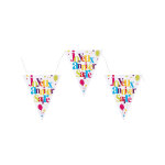 Guirlande fanions anniversaire festif 26 x 22 cm 3 m