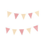 Guirlande fanions lin vichy r�tro 2 m