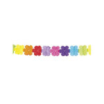 Guirlande multicolore papier fleurs 4 mtres