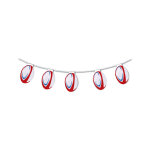 Guirlande papier ignifug ballons de rugby 5m