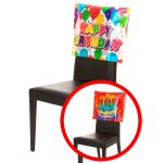 Housse de chaise happy birthday 38 x 48 cm