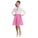 Jupe avec cravate pin - up rose fille