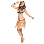 Jupe hawaenne courte en plastique adulte