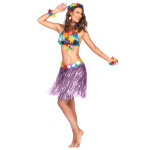 Jupe hawaenne courte violette adulte