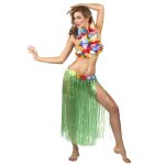 Jupe hawaenne longue verte adulte