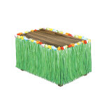 Jupe de table hawa verte 76 cm x 2, 7 m