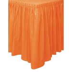 Jupe de table en plastique orange 73 x 426 cm