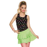 Jupe à volants verte fluo adulte Jupe à volants verte fluo adulte