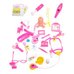 Kit d'accessoires de docteur rose 39 pices