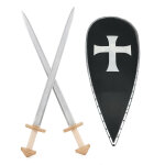 Kit bouclier et 2 pes chevalier crois enfant
