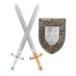 Kit bouclier et 2 pes en plastique pour enfant