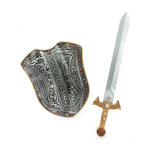 Kit bouclier et pe chevalier mdival enfant en plastique