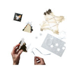 Kit calendrier de l'avent bo�tes sapin dor�es � personnaliser 5, 5 cm