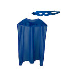 Kit cape et masque de super hros bleu adulte
