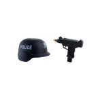 Kit casque et mitraillette vert camouflage en plastique