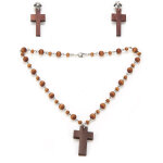 Kit collier et boucles d'oreilles religieuse femme