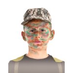 Kit maquillage militaire avec pinceau et ponge enfant