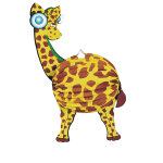 Lanterne papier girafe 45 cm