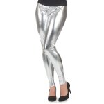 Legging argent femme