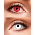 Lentilles de contact sans correction duo rouge et noir adulte