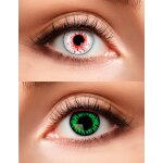 Lentilles de contact sans correction duo sanglant et vert adulte