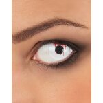 Lentilles de contact sans correction fantaisie oeil bless fond blanc 3 mois adulte halloween