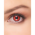 Lentilles de contact sans correction fantaisie rouge et noire 1 an adulte