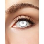 Lentilles de contact sans correction de zombie blanches semi opaques 3 mois