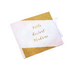 Livre d'or mlle devient madame rose, blanc et or 22 x 19 cm