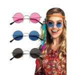 Lot de 3 lunettes rondes hippies adulte