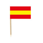 Lot de 50 drapeaux mini - piques espagne 3 x 5 cm