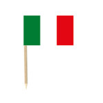 Lot de 50 drapeaux mini - piques italie 3 x 5 cm