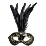 Loup noir et or � plumes adulte