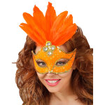 Loup orange avec plumes femme