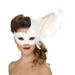 Loup v�nitien blanc avec plumes blanches adulte