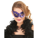 Loup v�nitien avec sequins violet adulte