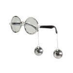 Lunettes disco adulte argent