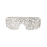 Lunettes disco  sequins en blanc et argent