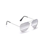 Lunettes noires d'aviateur contour argent adulte