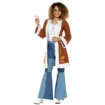 Manteau hippie avec fourrure femme