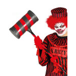 Marteau clown tueur rouge et noir adulte 79 cm