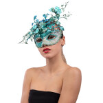 Masque bleut avec papillon et branchage femme