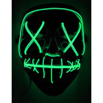 Masque led lumineux vert adulte