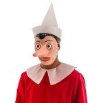 Masque plastique pinocchio avec nez dtachable adulte