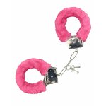 Menottes en fourrure rose adulte