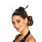 Mini chapeau noir femme