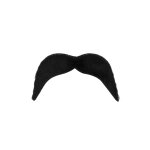 Moustache noire annes 70' adulte